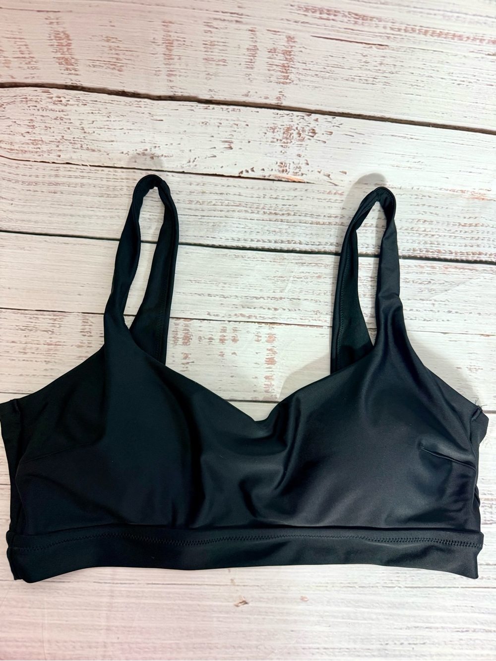 Black Women’s Swim Bikini Top - Sleek Supportive Swimwear